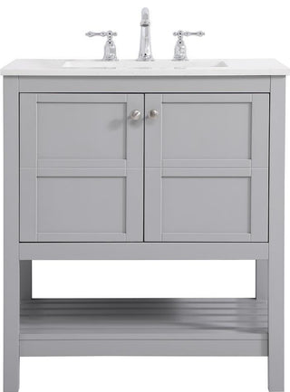 Traditional Gray 30" Single Bathroom Vanity
