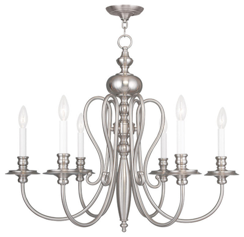 Caldwell Chandelier, Brushed Nickel