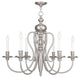 Caldwell Chandelier, Brushed Nickel