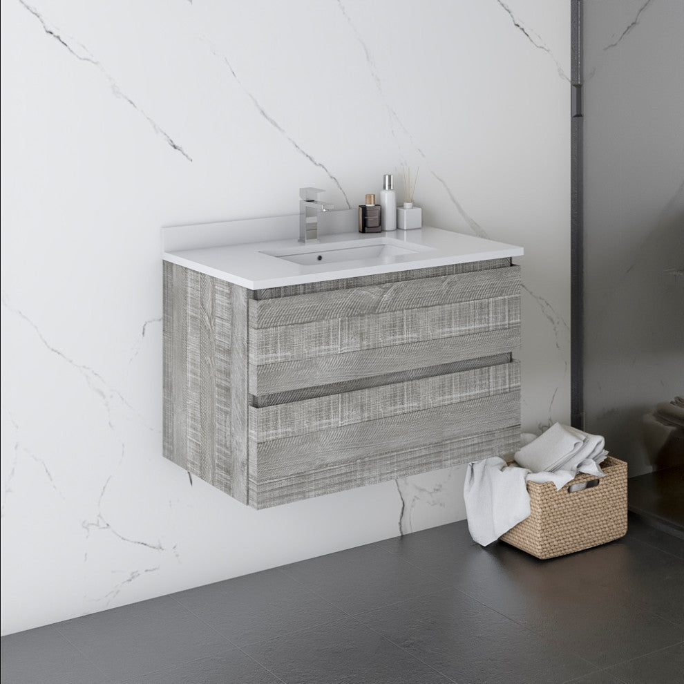 Fresca Formosa Wall Hung Modern Bathroom Cabinet