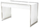 State St. Writing Desk - Off White/Stainless Steel