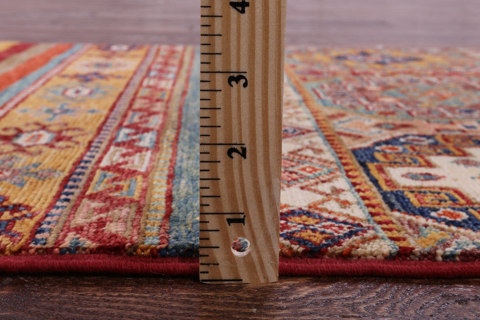 2' 2" X 9' 5" Runner Super Kazak Khorjin Handmade Rug Q10854