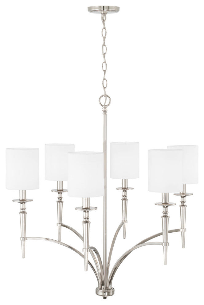 Capital Lighting 442661-701 Abbie 6 Light 31"W Pillar Candle - Aged Brass
