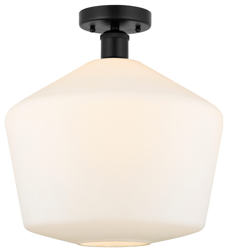 Innovations 616-1F-BK-G651-12 Cindyrella 1 Light Semi-Flush Mount, Matte Black