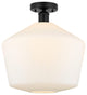 Innovations 616-1F-BK-G651-12 Cindyrella 1 Light Semi-Flush Mount, Matte Black