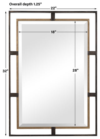 Uttermost Carrizo Gold & Bronze Rectangle Mirror