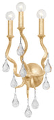 Aveline 3-Light Sconce, Gold Leaf