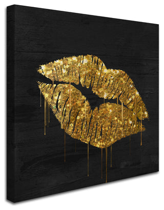 Color Bakery 'Golden Lips' Canvas Art, 18x18