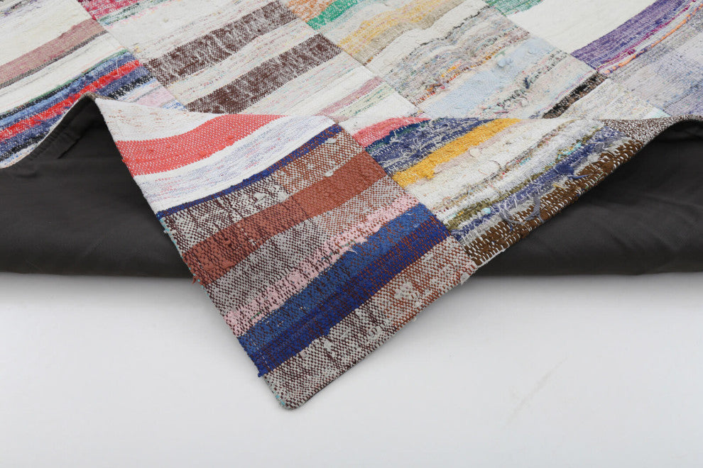 Rug N Carpet - Handmade Turkish 6' 7'' x 9' 10'' Vintage Patchwork Kilim Rug