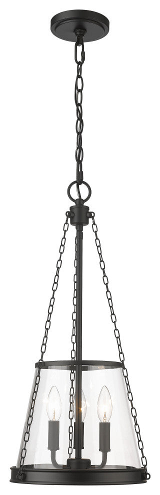 Zlite 341P12-MB 3-Light Pendant, Clear