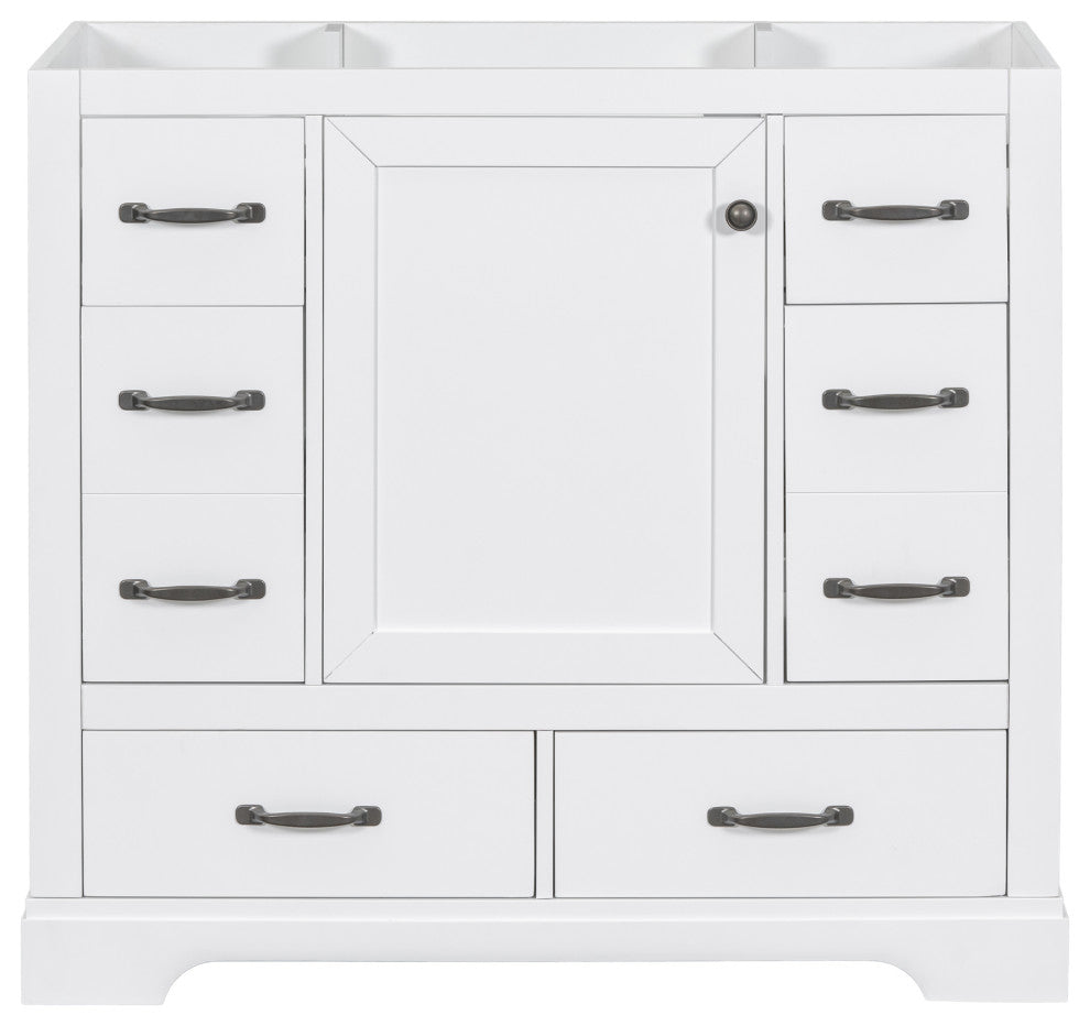 36" Freestanding Bath Vanity Cabinet Without Top, White