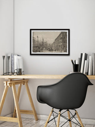 "Seaport" Framed Painting Print, 36x24