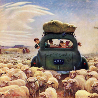"Oregon or Bust" Painting Print on Canvas by John Clymer