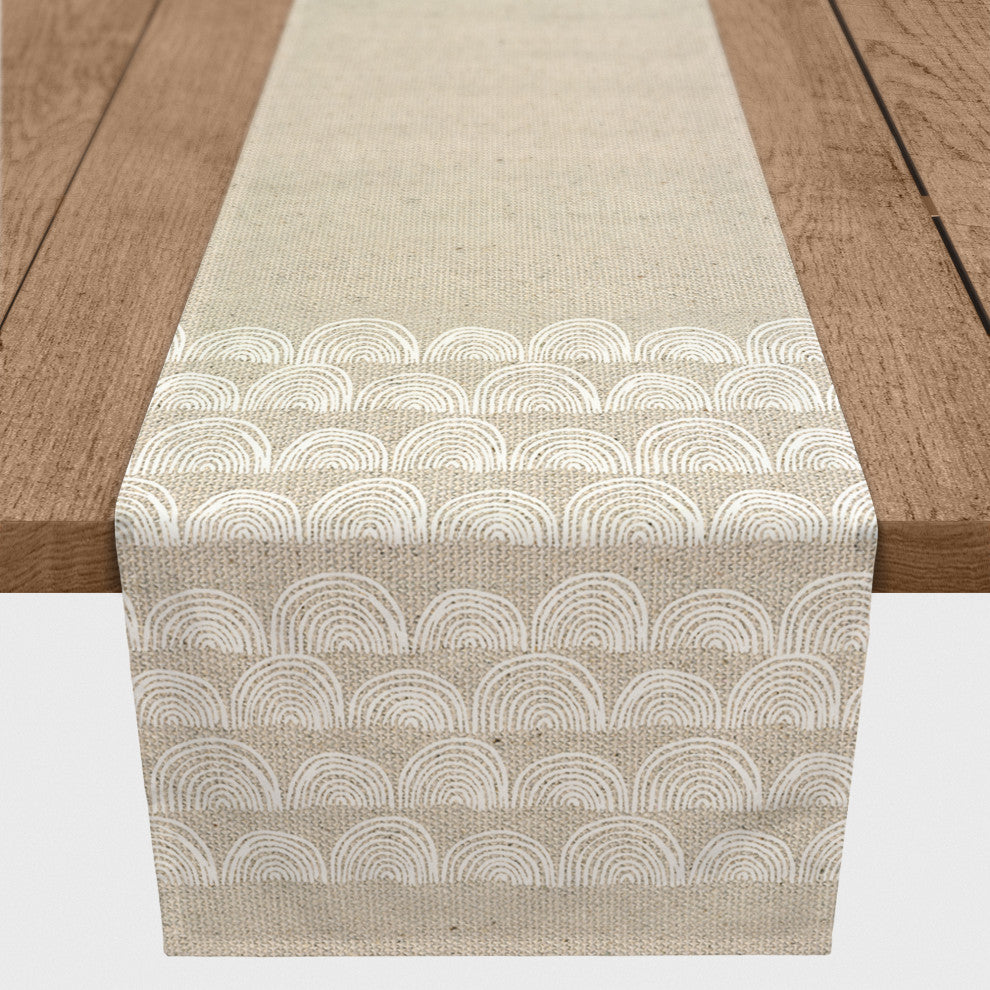 Half Moon Border 16x72 Cotton Twill Runner