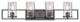 Elements 4-Light Bath Bar, Charcoal