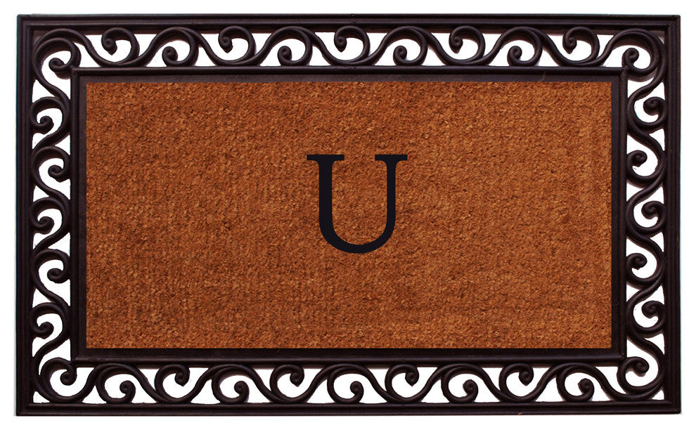 Rembrandt Monogram Doormat 22"x36", Letter U
