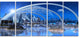 Blue Fantasy Landscape, Landscape Canvas Art Print, 60"x28", 5 Panels