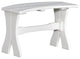 Poly Curved Table Bench, White, 28 Inch