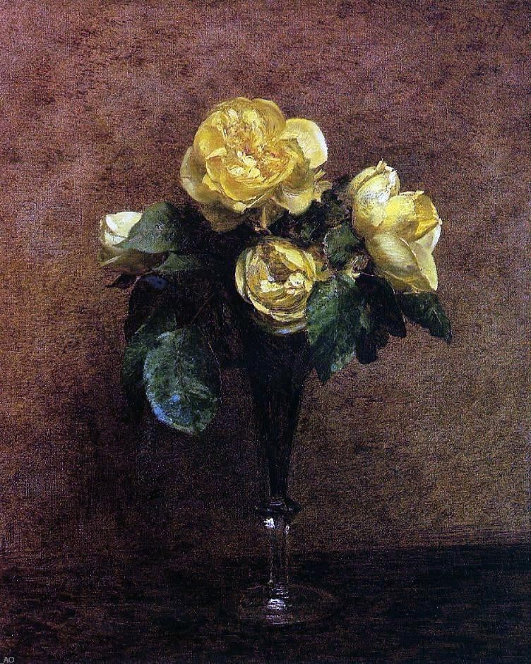 Henri Fantin-Latour Fleurs: Roses Marechal Neil Wall Decal Print