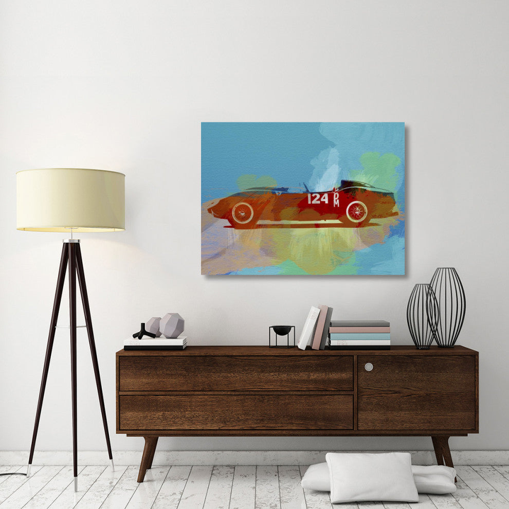 "Ferrari Testa Rossa Watercolor 1" Fine Art Print