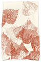 Fall Memories Floral Print Hand Towel, Rust