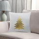Christmas Icons Throw Pillow Set of 2, Print Gold Tree