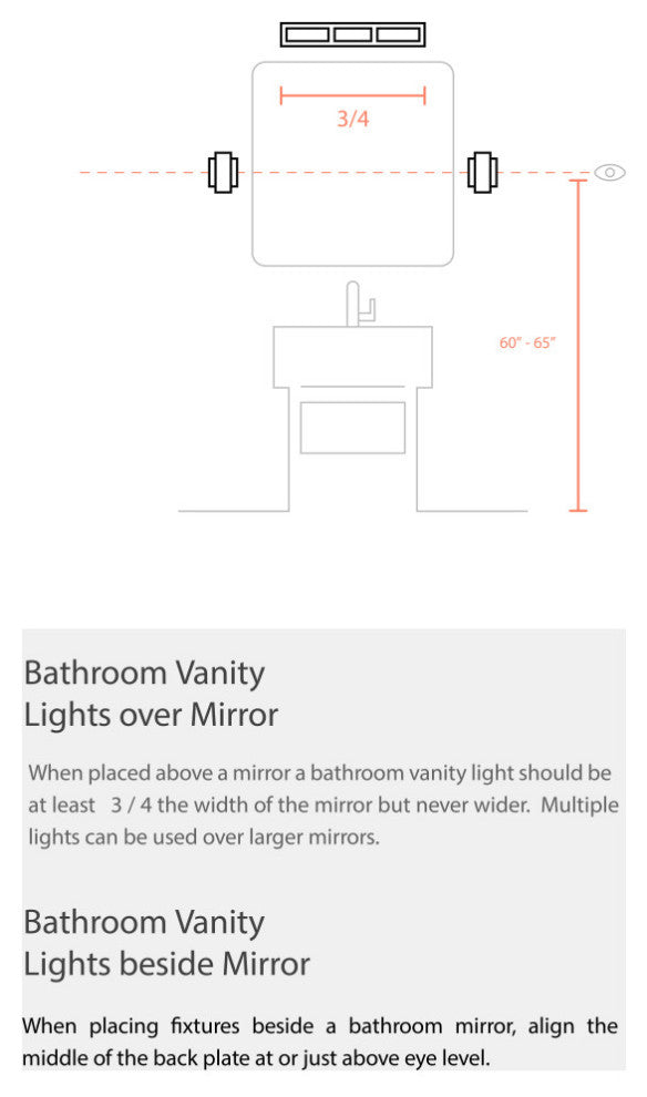 46" Winston Modern Bathroom Vanity Light, Polished Chrome