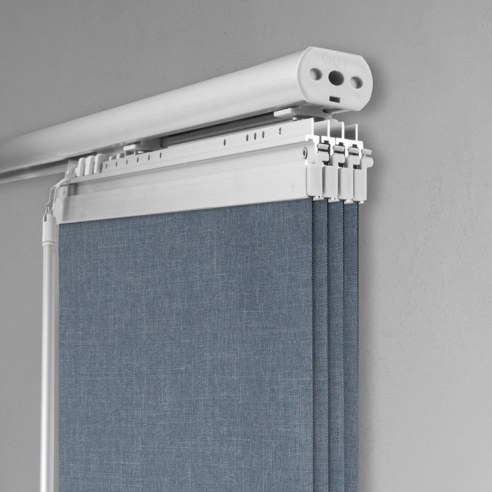 Azure 4-Panel Track Extendable Vertical Blinds 48-88"W