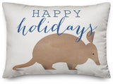 Holiday Armadillo 14"x20" Throw Pillow Cover
