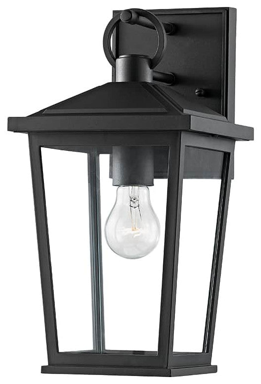 Soren One Light Exterior Wall Sconce, Texture Black