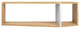 Blanston Modern Modular Stackable Shelf, Oak/ White