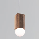 Bimar 1-Light Pendant, Walnut, Incandescent