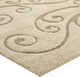 Creame and Beige Jubilant Sprout Scrolling Vine 5x8 Shag Area Rug