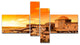 Wonderful Italy Tuscany Hill at Dawn, Large Canvas Art Print, 60"x32", 4 panels