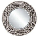 Portside Round Gray Mirror