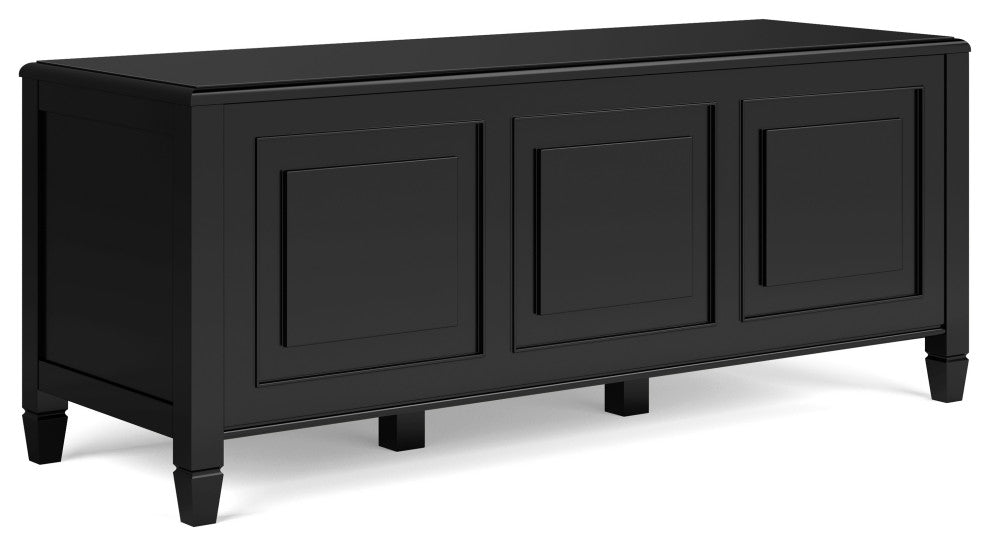 Connaught Solid Wood Storage Bench Trunk, Black