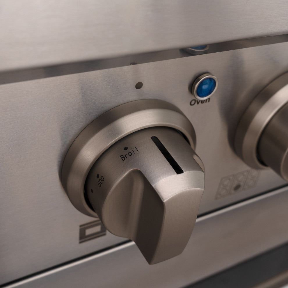 36" Slide-in Freestanding Gas Range & 5.2 Cu. Ft. Oven,6 Burners.Stainless Steel, Stainless Steel, 36"