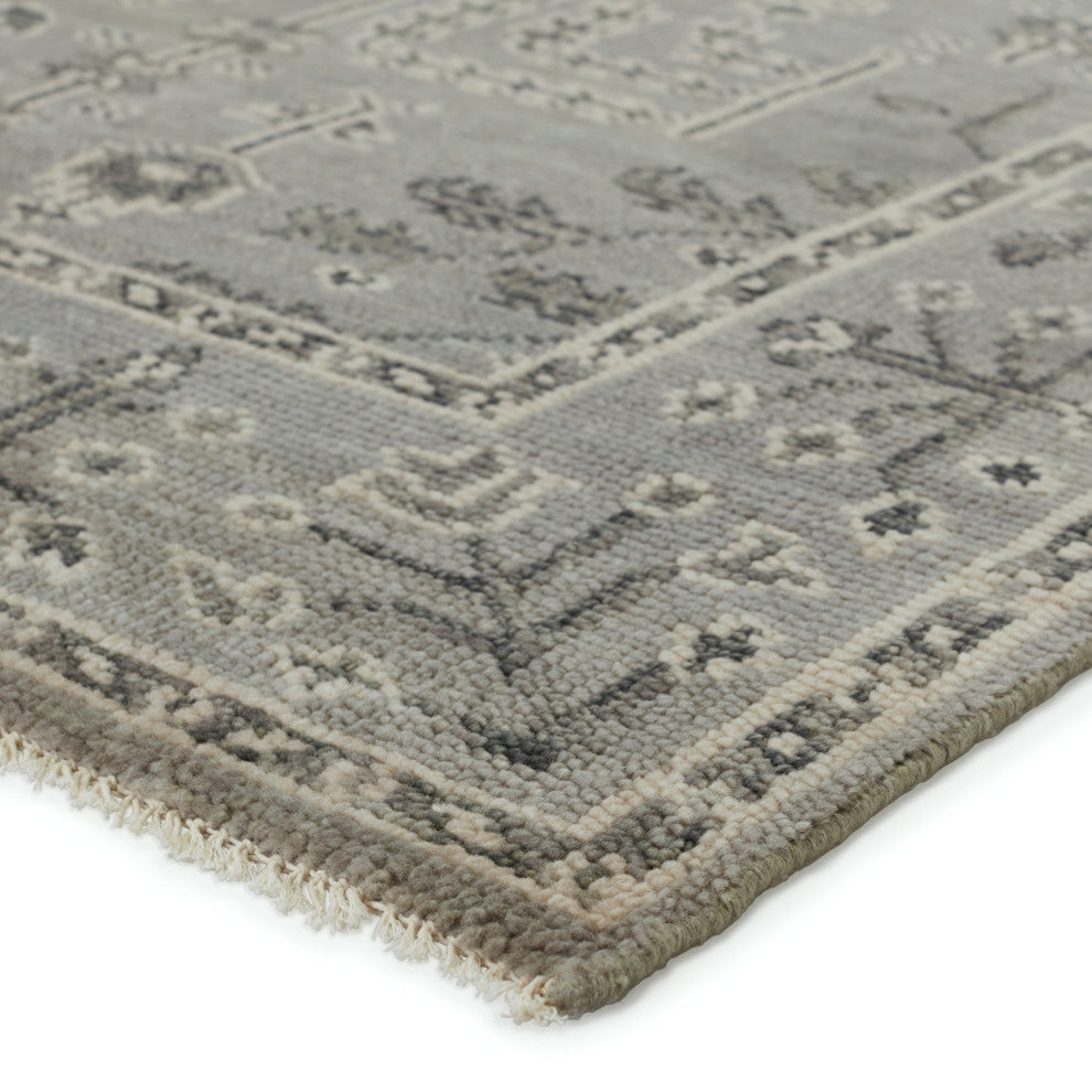 Jaipur Living Ginerva Hand-Knotted Oriental Area Rug, Gray, 3'x10'