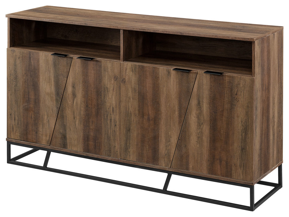 58" Angled Door Sideboard, Reclaimed Barnwood