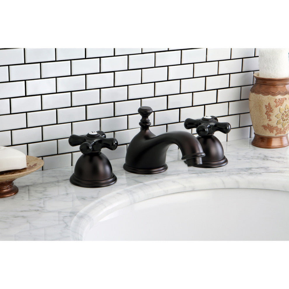 Kingston Brass Widespread Bathroom Faucet With Brass Pop-Up, Oil Rubbed Bronze
