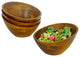 4-Piece Individual Angle Wood Salad Bowl Set
