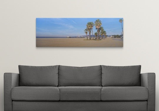 "Santa Monica Beach CA " Canvas Art, 60"x20"x1.25"