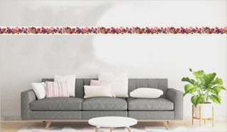 Flowers Peel and Stick Wallpaper Border 15'x7"