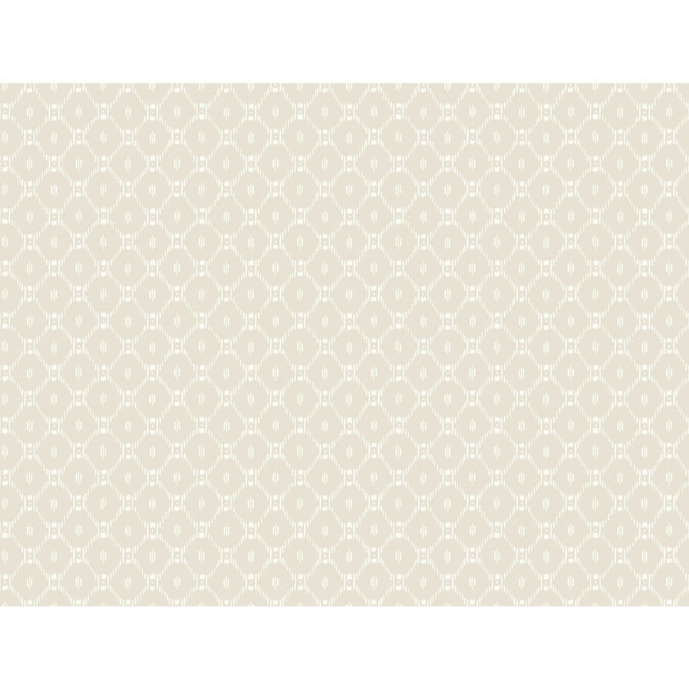 Fretwork Wallpaper, Light Beige
