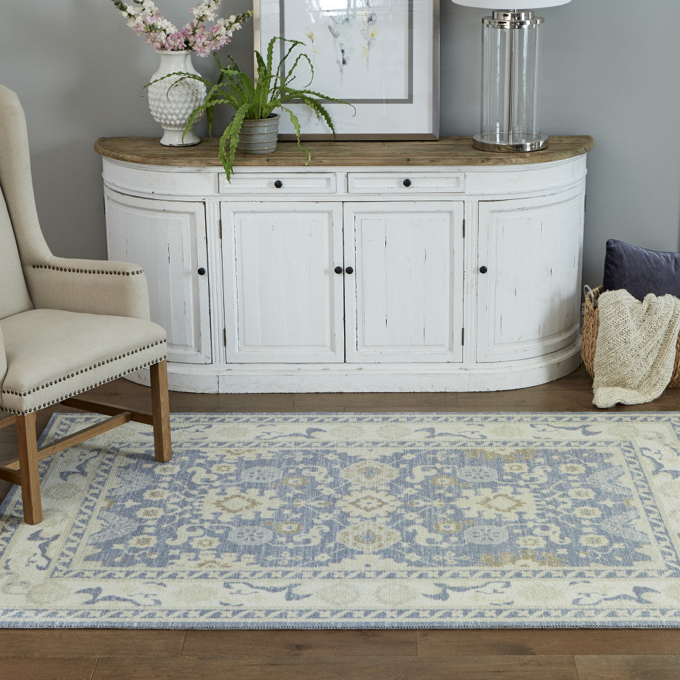 Anatolia ANA-7 Machine Made Light Blue Area Rug 7'9"x9'10"
