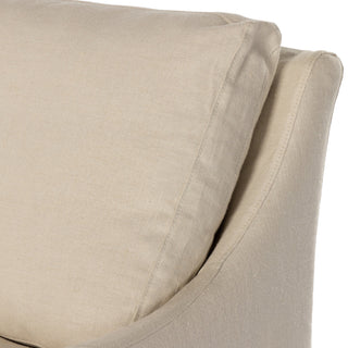 Monette Slipcover Swivel Chair-Natural
