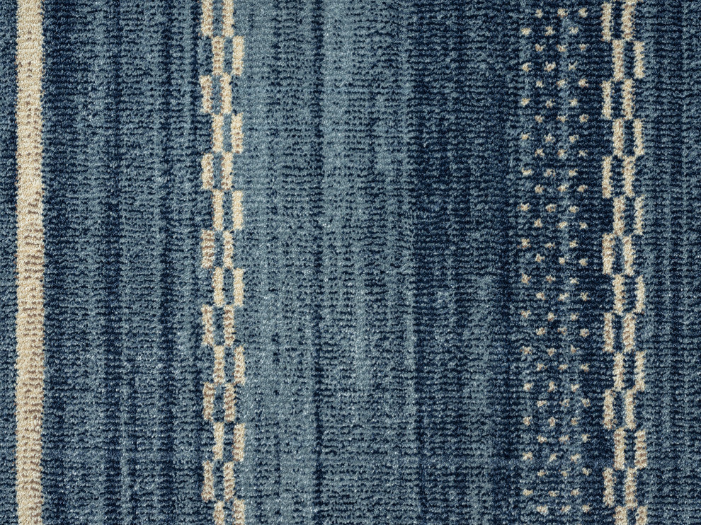 Abani Rugs Mesa MES210A Southwestern Blue Striped Area Rug