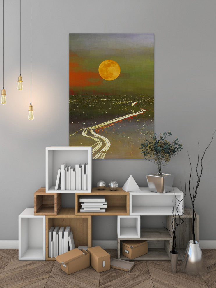 "Santa Sun Current" Print on Canvas, 16"x24"