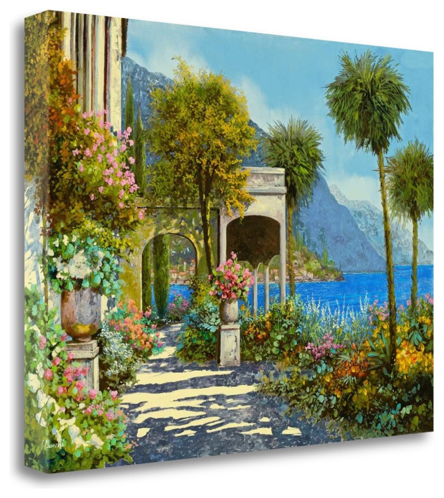 "Passeggiata Al Lago" By Guido Borelli, Giclee Print on Gallery Wrap Canvas