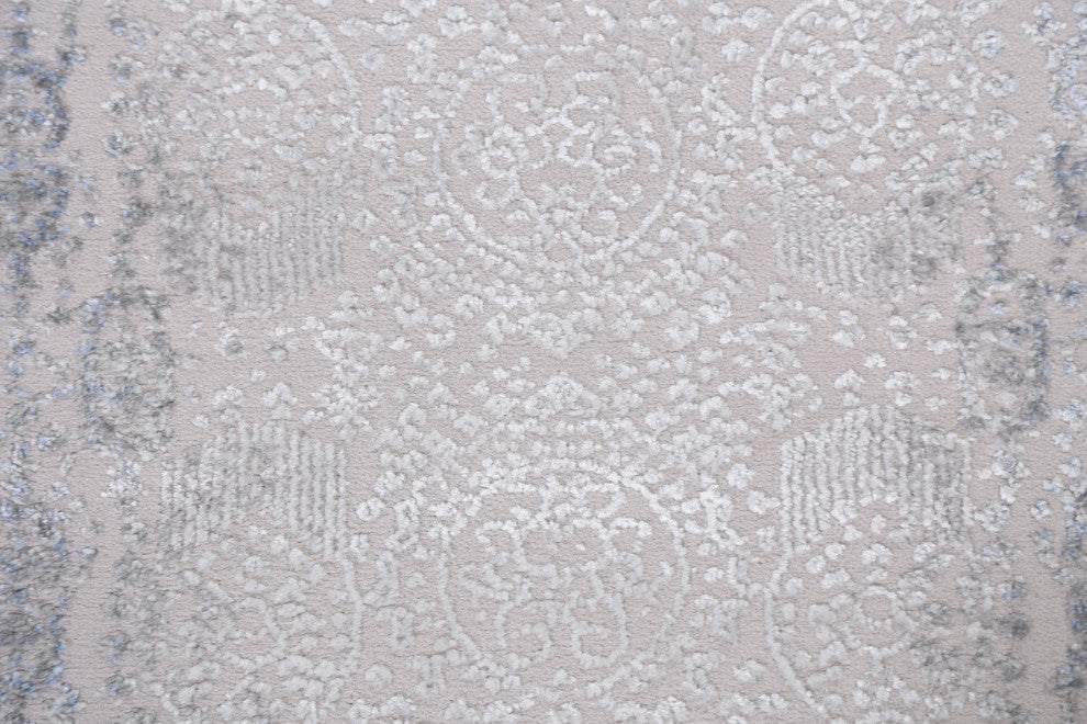 Geometric Damask Turkish Transitional Oriental Rug Home Decor Carpet 3x8